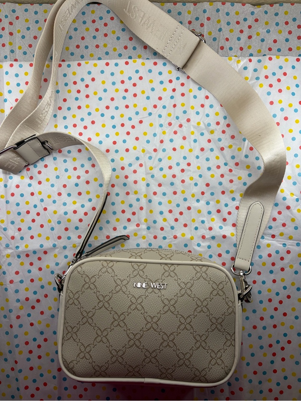 Nine West Taupe Crossbody Camera Bag